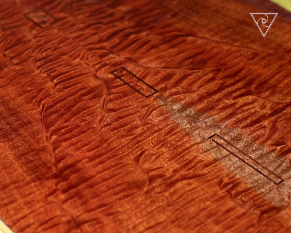 RWSA WWS 001 Theunis Fick, Q5E, Pomelle Sapele Back Plate with Inlay RWSA WWS 001 Theunis Fick, Q5E, Pomelle Sapele Back Plate with Inlay